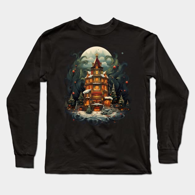 Victorian Festive House Long Sleeve T-Shirt by Mistywisp